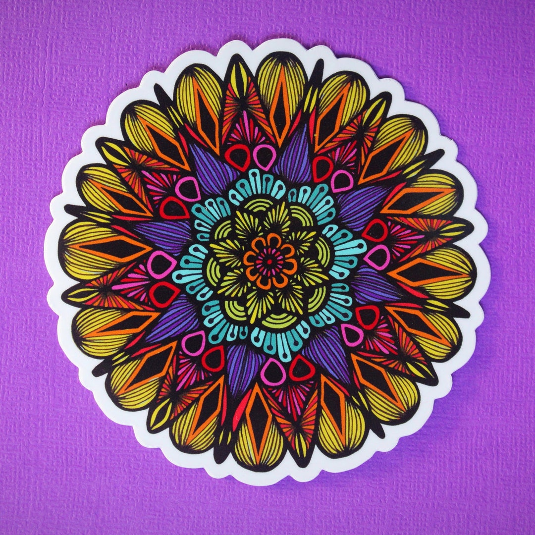Colors of the Mandala Sticker WATERPROOF Etsy