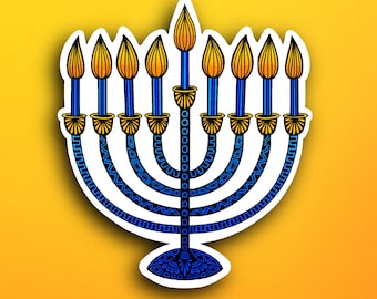 Menorah Sticker (WATERPROOF)