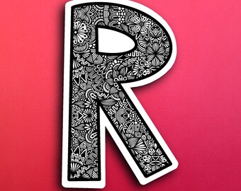 Small Block Letter P Sticker WATERPROOF | Etsy