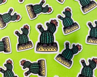 Mini Cactus Flower Sticker (WATERPROOF)