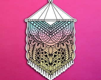 Macramé Sticker (WATERPROOF)