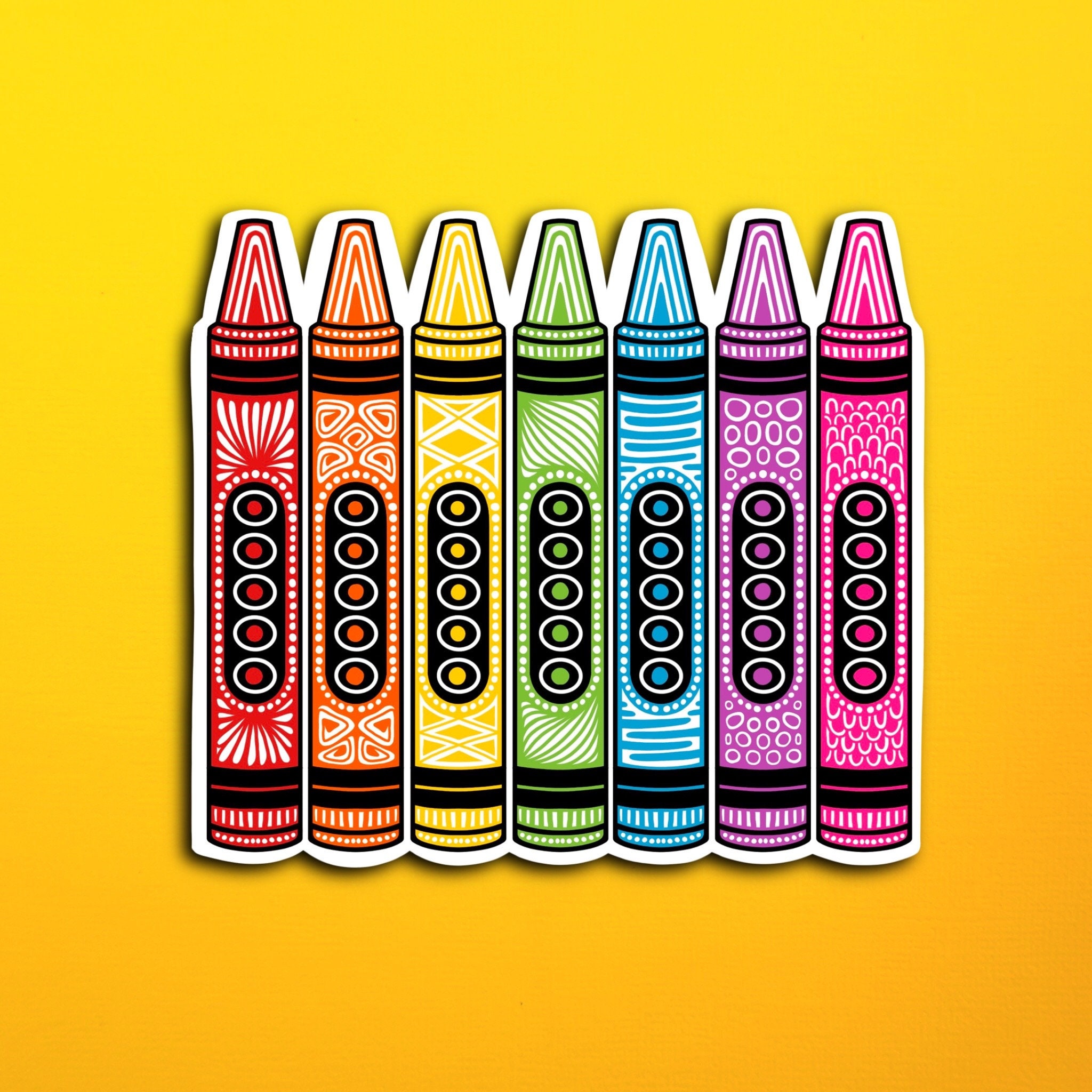 Rainbow Crayons Sticker (WATERPROOF)