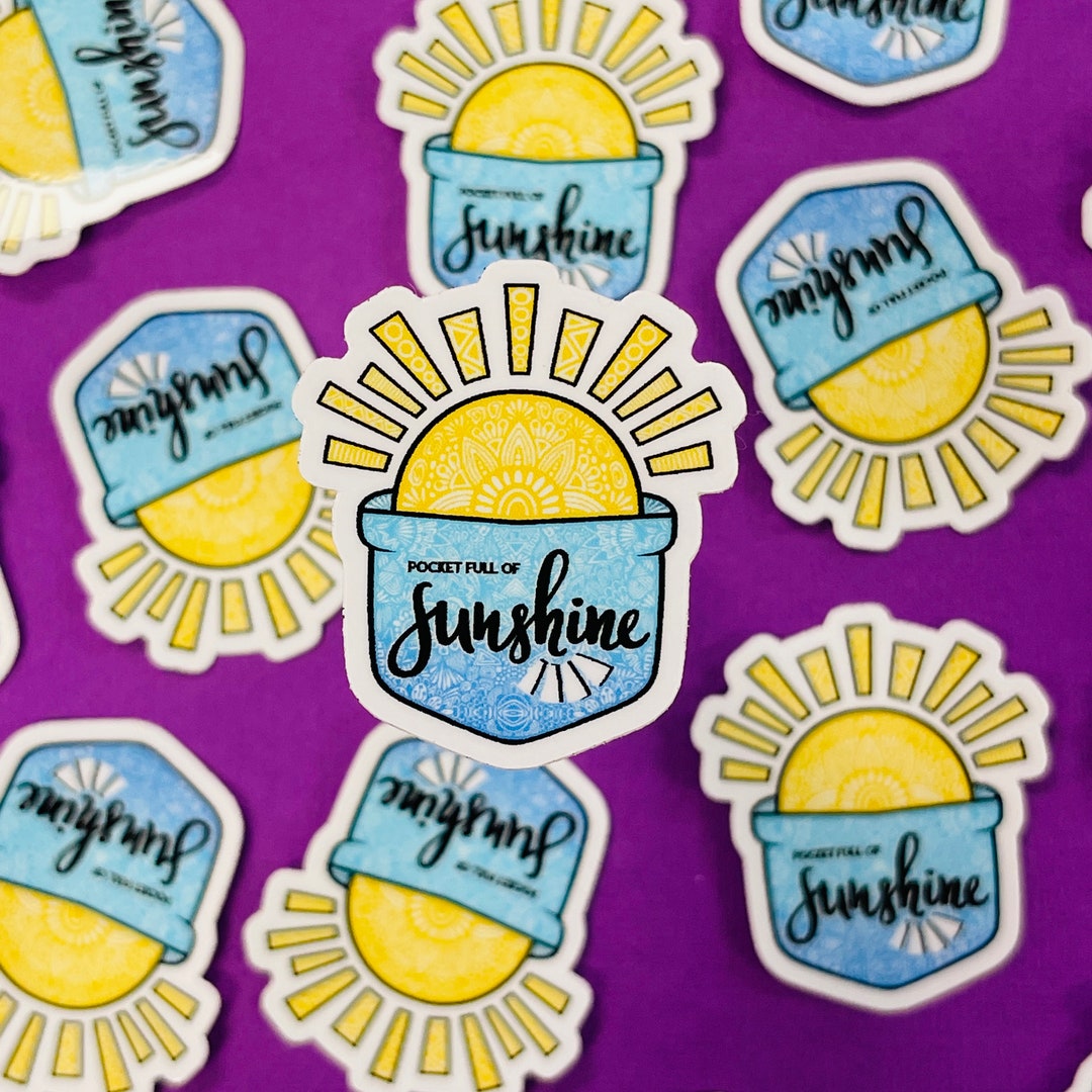 Mini Pocket Full of Sunshine Sticker WATERPROOF Etsy