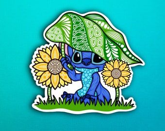 Sunflower Stitch Sticker (WATERPROOF)