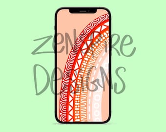 Orange/Red Rainbow Phone Wallpaper