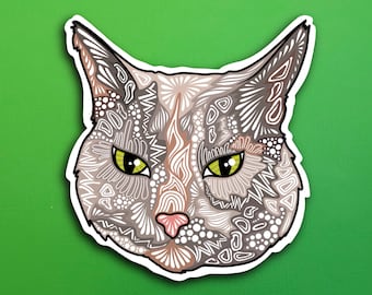 Luna the Cat Sticker (WATERPROOF)