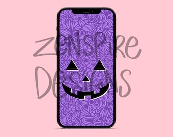 Light Purple Pumpkin Phone Wallpaper
