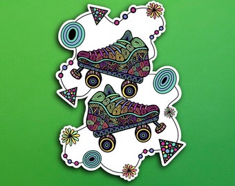 Roller skate Party Sticker (WATERPROOF)