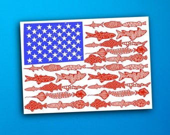 Fish Flag Sticker (WATERPROOF)