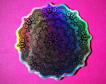 Holo Mandala Sticker (WATERPROOF)