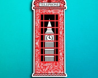 Phone Booth Sticker (WATERPROOF)