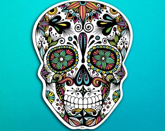 Sugar Skull Sticker (WATERPROOF)