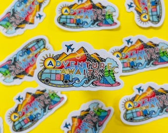 Mini Adventure Waits Sticker (WATERPROOF)