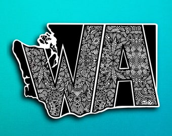 State Washington Sticker (WATERPROOF)
