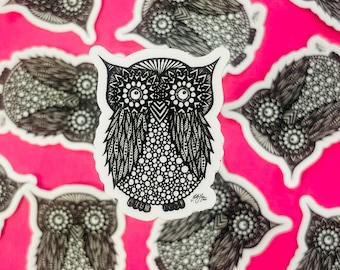 Mini Owl Sticker (WATERPROOF)