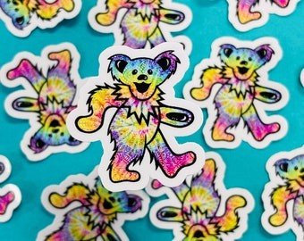 Mini Trippy Bear Sticker (WATERPROOF)