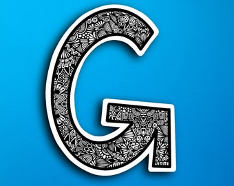 Small Block Letter G Sticker (WATERPROOF)