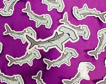 Mini Hammerhead Shark Sticker (WATERPROOF)