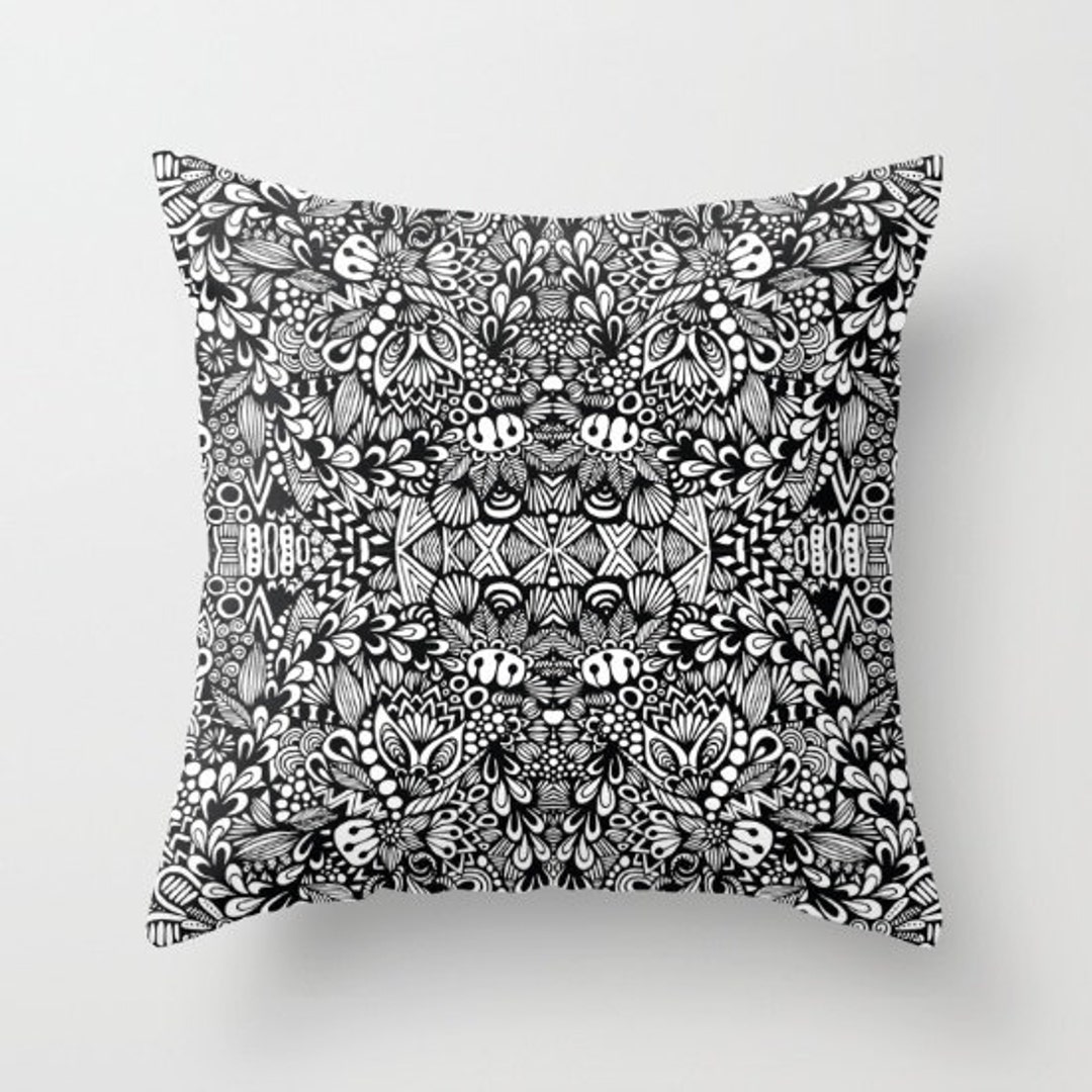 B&W Pillow Case Etsy