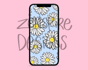 Blue Daisy Phone Wallpaper