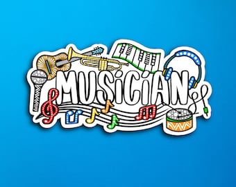 Musician Collage Sticker (WATERPROOF)
