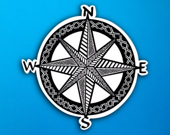 Compass Sticker (WATERPROOF)