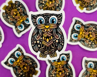 Mini Oscar the Owl Sticker (WATERPROOF)