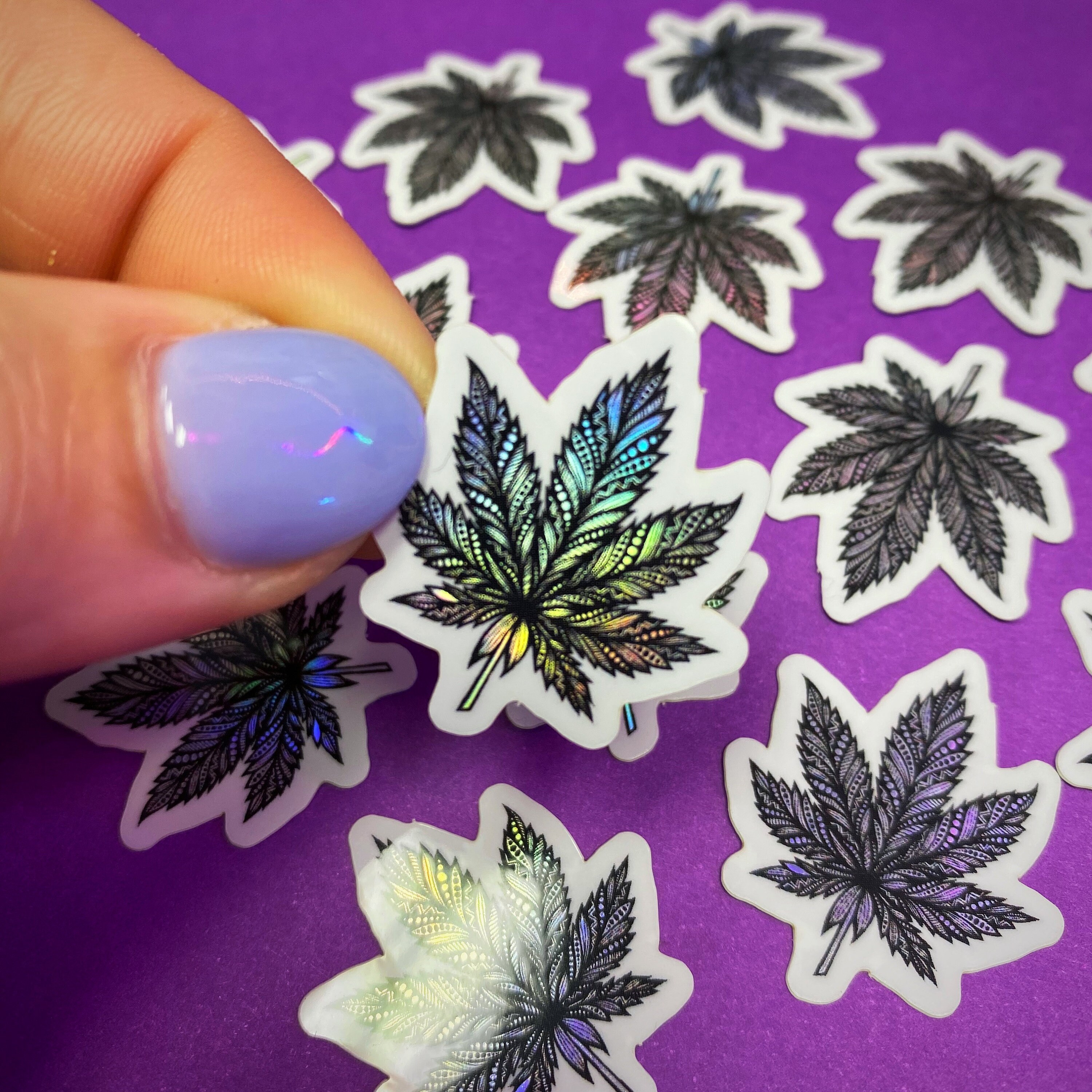 Mini Pot Leaf Sticker (WATERPROOF)
