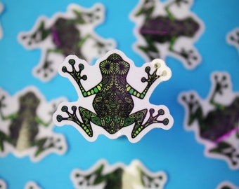 Mini Frog Sticker (WATERPROOF)