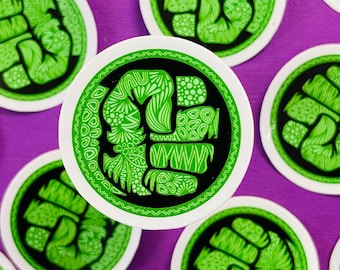 Mini Hulk Sticker (WATERPROOF)
