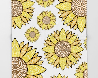 Sunflower Throw Blanket