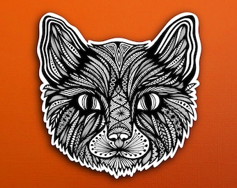 Cat Head Sticker (WATERPROOF)