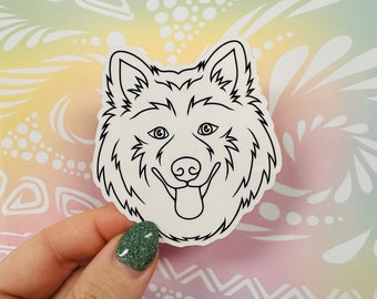 Misprinted Kona the Dog Simple Line Sticker (WATERPROOF)