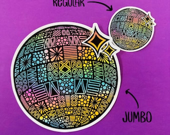 JUMBO Discoball Sticker (WATERPROOF)