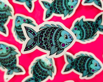 Mini Franco the fish Sticker (WATERPROOF)