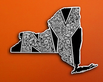 State New York Sticker (WATERPROOF)