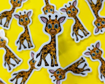 Mini Gigi the giraffe Sticker (WATERPROOF)