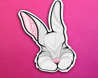 Gray Bunny Sticker (WATERPROOF)