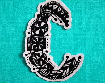 Letter C Sticker (WATERPROOF)