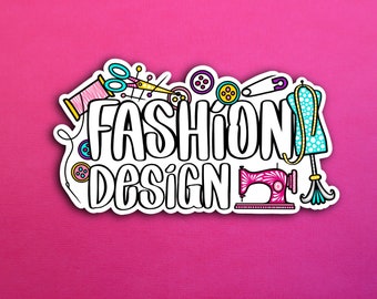 Fashion Design Collage Sticker (WATERPROOF)