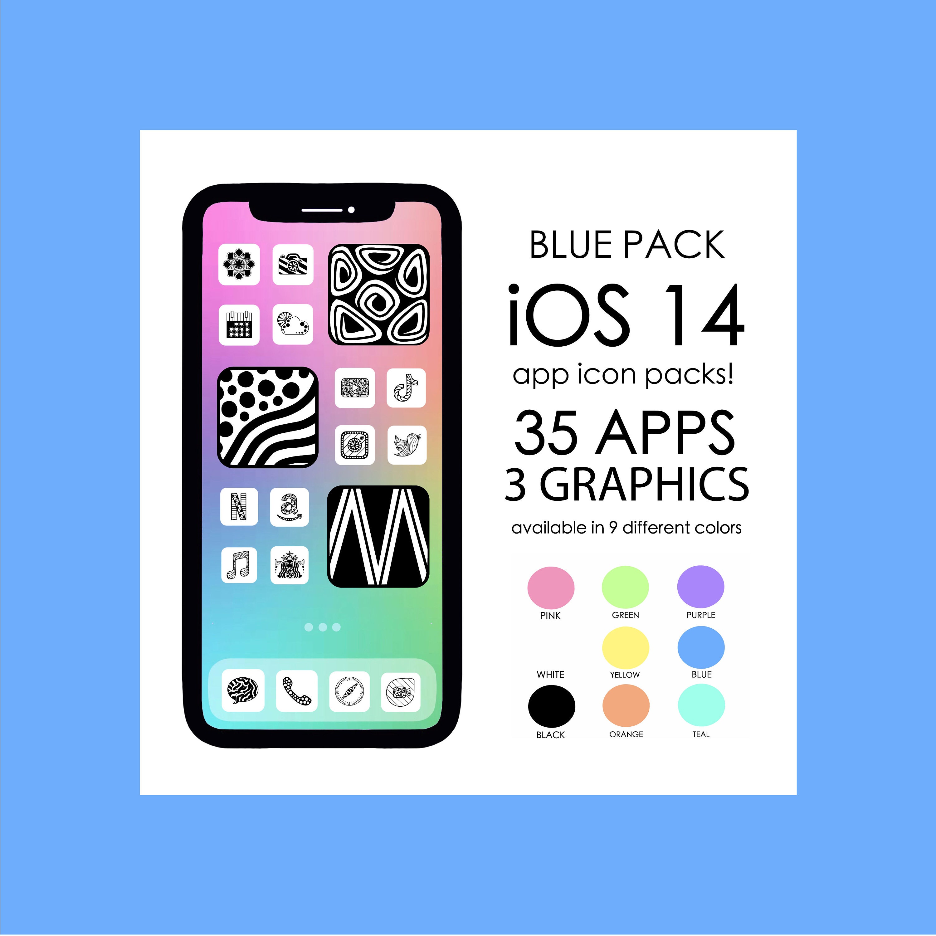 BLUE iOS 14 App Icons!