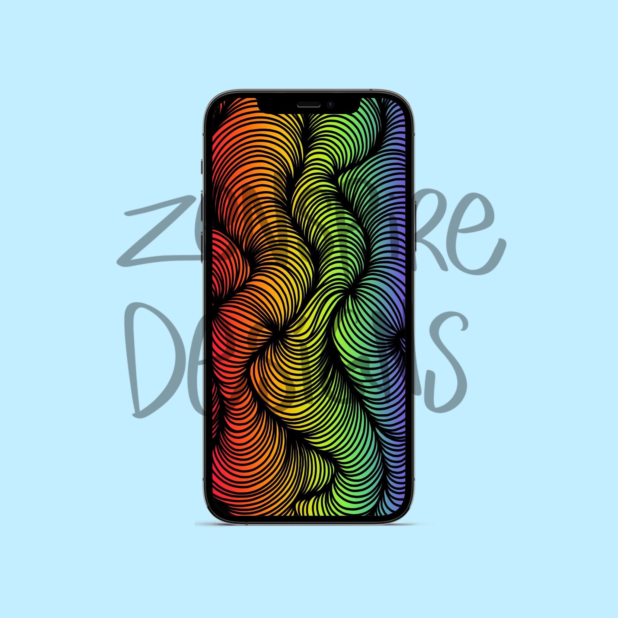 Rainbow Squiggle Phone Wallpaper Rainbow Squiggle Phone Wallpaper