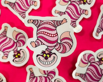 Mini Cheshire Cat Sticker (WATERPROOF)