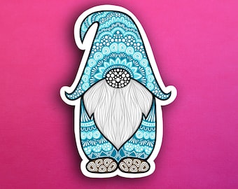 Teal Gnome Sticker (WATERPROOF)