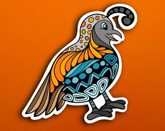 Zenimal - Quinn the Quail Sticker (WATERPROOF)