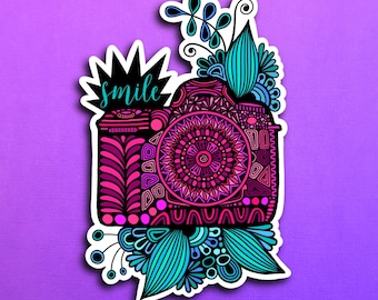 Magenta Camera Sticker (WATERPROOF)