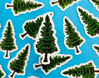 Mini Pine Tree Sticker (WATERPROOF)