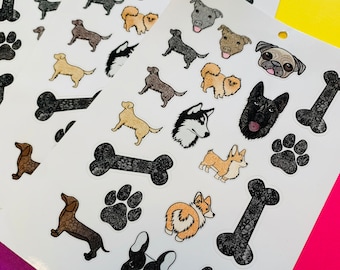 Mini Dog Sticker Sheet (WATERPROOF) (WATERPROOF)