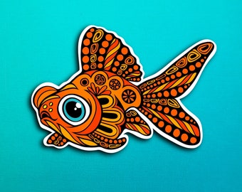 Zenimal - Gary the Goldfish Sticker (WATERPROOF)