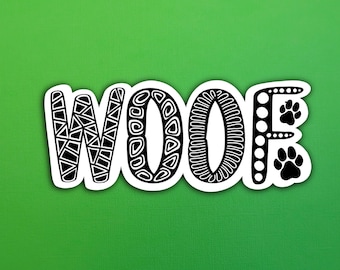 Woof Sticker (WATERPROOF)